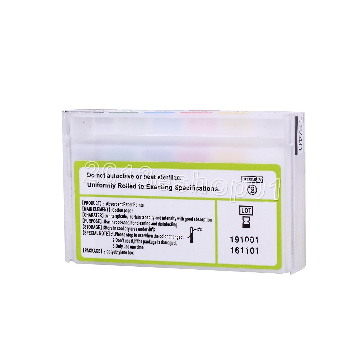 5Packs Dental Endo Root Canal Endodontic Absorbent Paper Points PP 0.02 15-40#