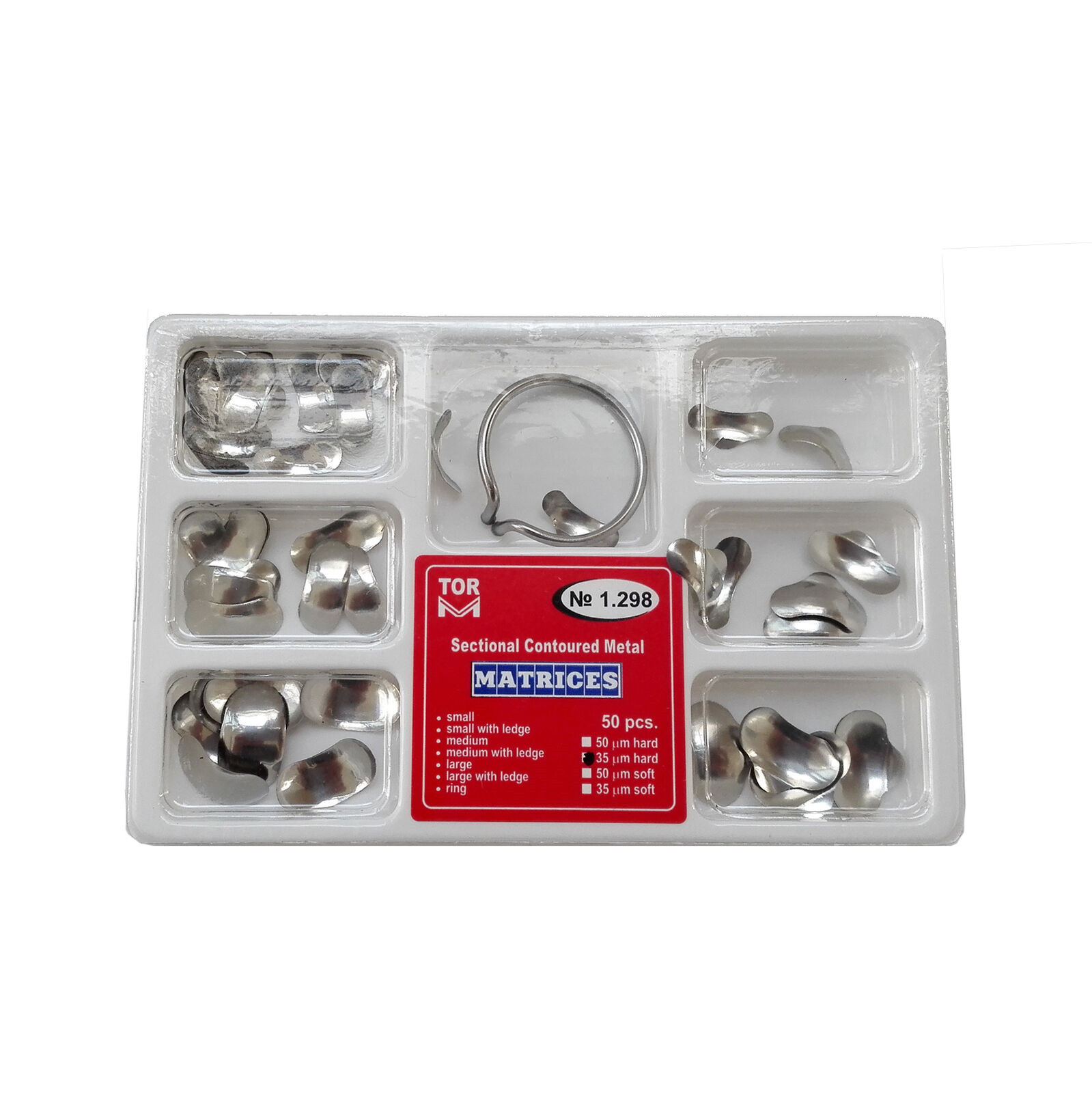 Dental TOR VM Matrices Metal Sectional Contoured Matrix Assortment 35μm/Hard