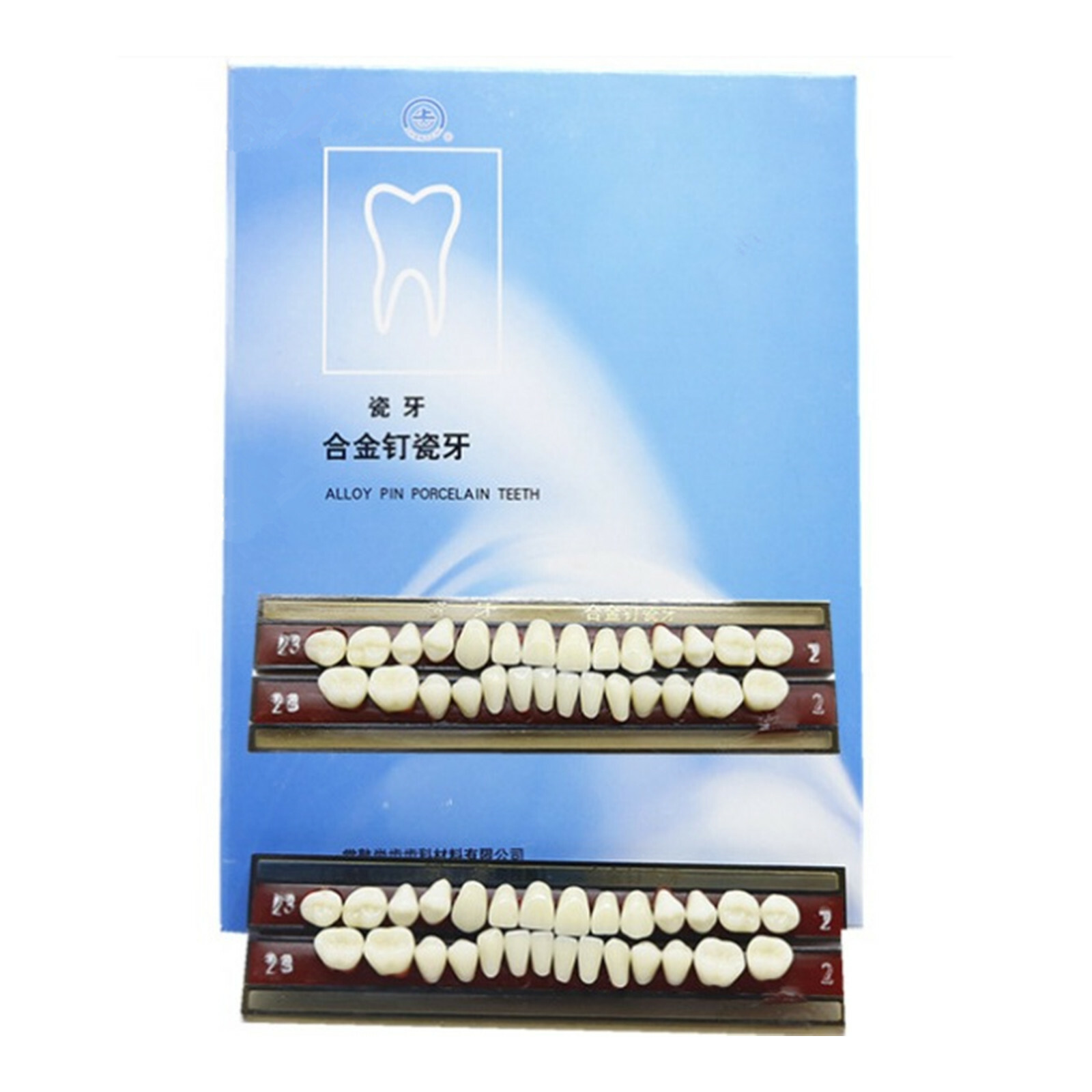 5 Set/Box Dental Alloy Pin Porcelain Teeth Material Color Guide Upper Teeth