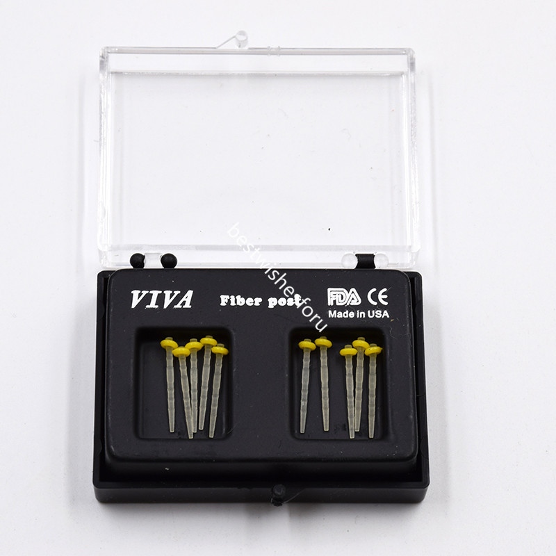 1 Box/10 Pcs Dental Glass Screw Thread Fiber Post Single Refilled Size To Choose