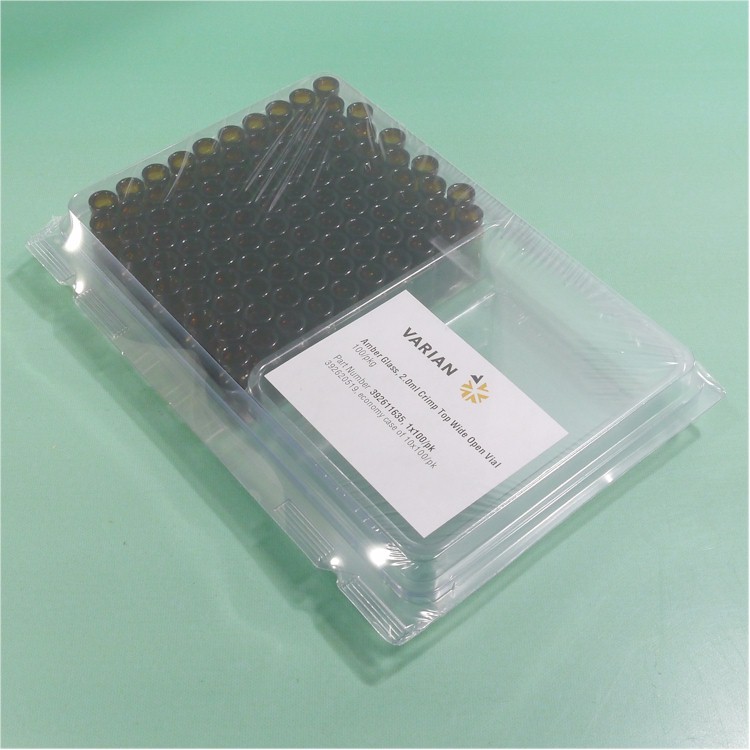 NEW Agilent/Varian 392611635/8010-0003 2mL Amber Crimp Top Vial, 100/pk