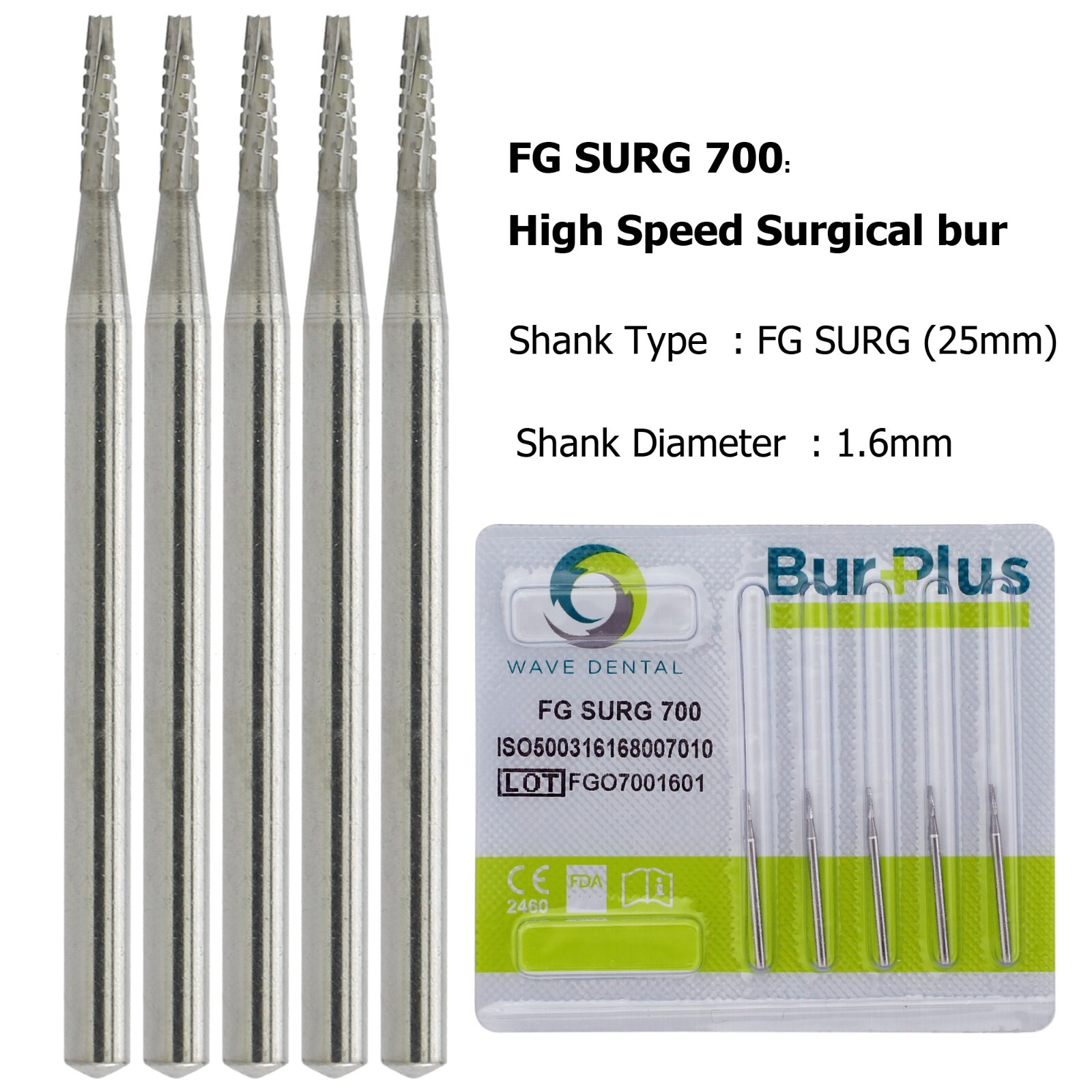 Wave Dental Surgical Bur Long 701 701L 702 702L 700 703 Carbide Burr High Speed