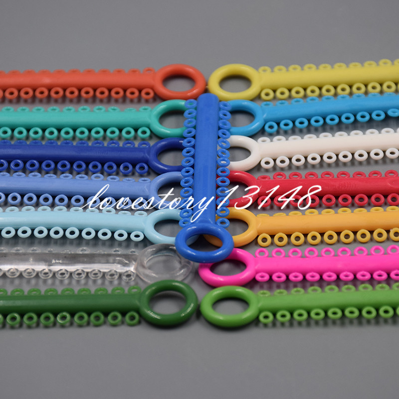 1 Bag(1040 Pcs)Dental Orthodontic Elastic Ligature Tie Colorful Mixed 37 Colors