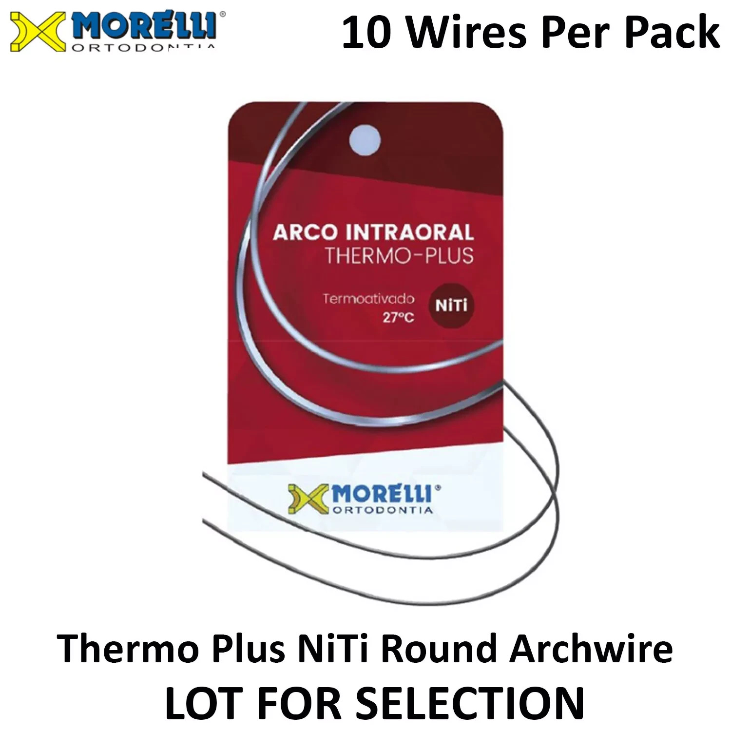 Morelli NiTi Thermo Plus Technical Alloy Wire Round Format Pack of 10