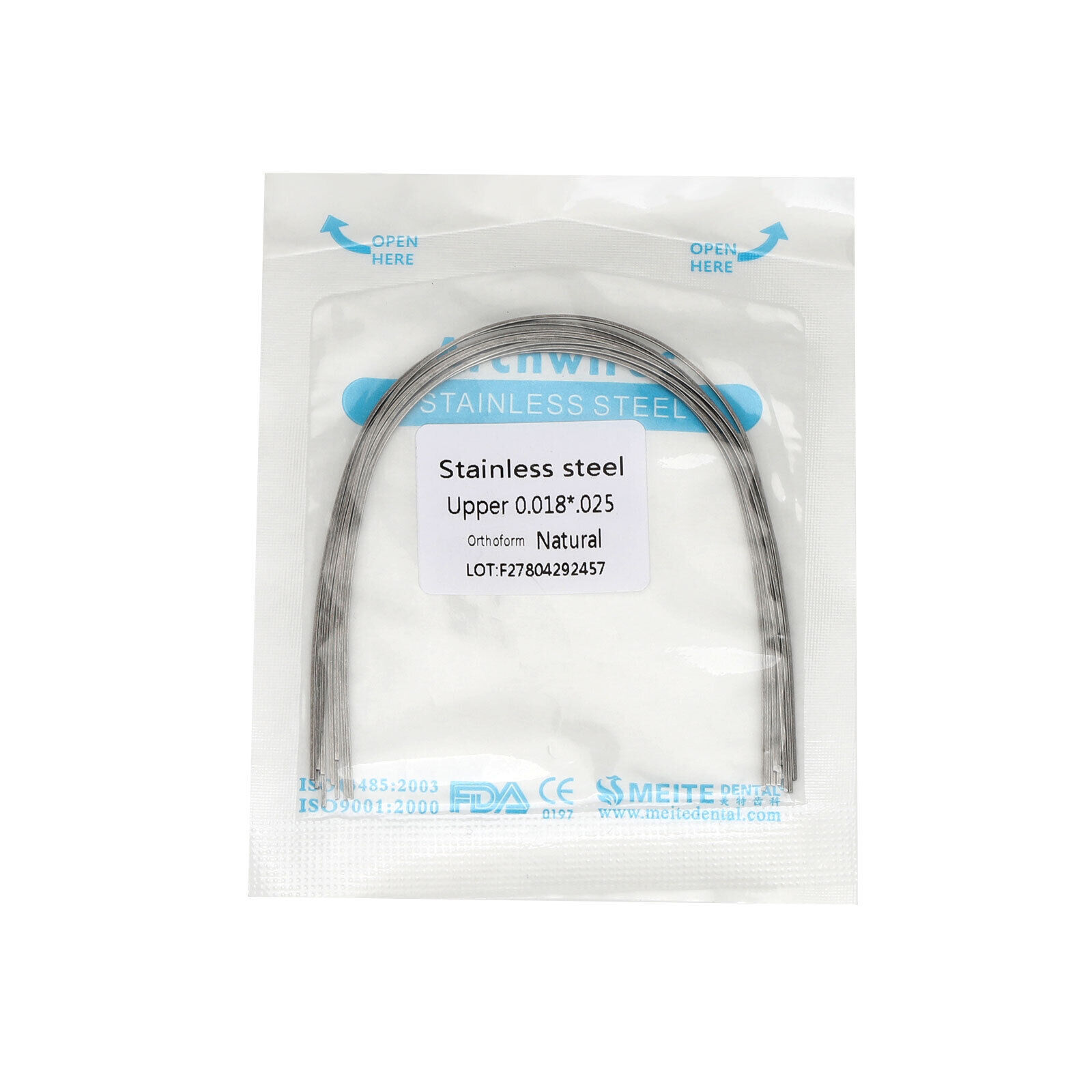 10 Pcs/pack Dental Orthodontic Stainless Steel Round/Rectangular Arch Wire Ovoid