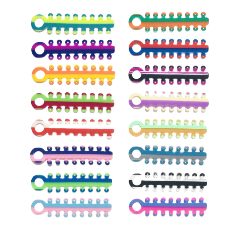 1Box/320pcs Dental Ligature Ties Orthodontic Elastic Rubber Bands Mix Colors