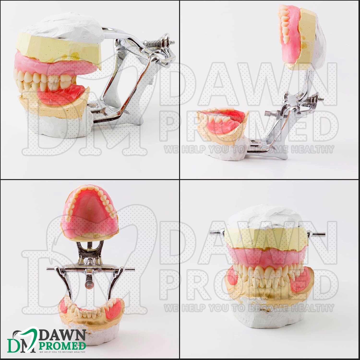 Dental Lab Articulator Chrome Plated Medium Low Arch Hinge Denture Instrument