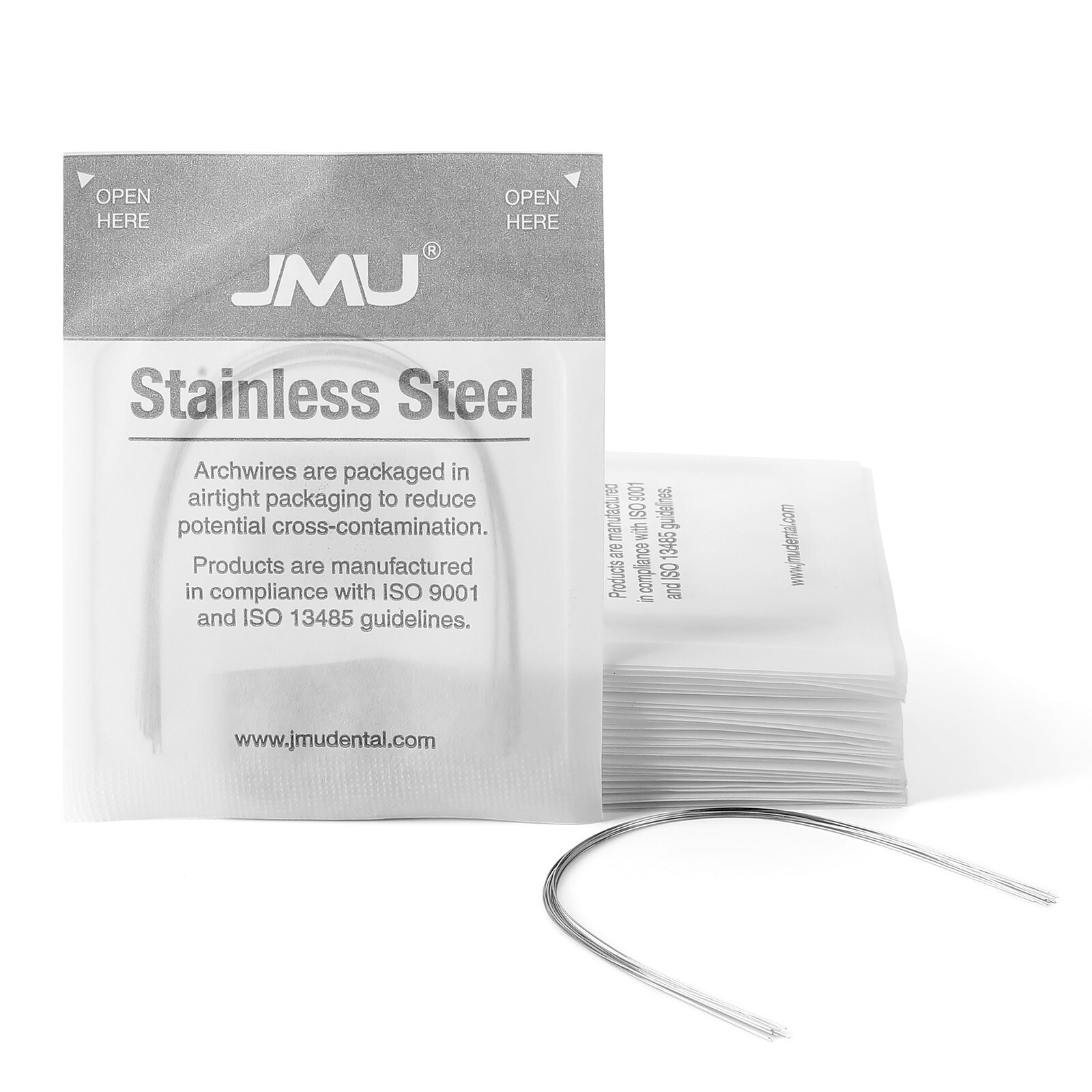 Multi-Size Natural Orthodontic Arch Wires Stainless Steel Round Rectangular