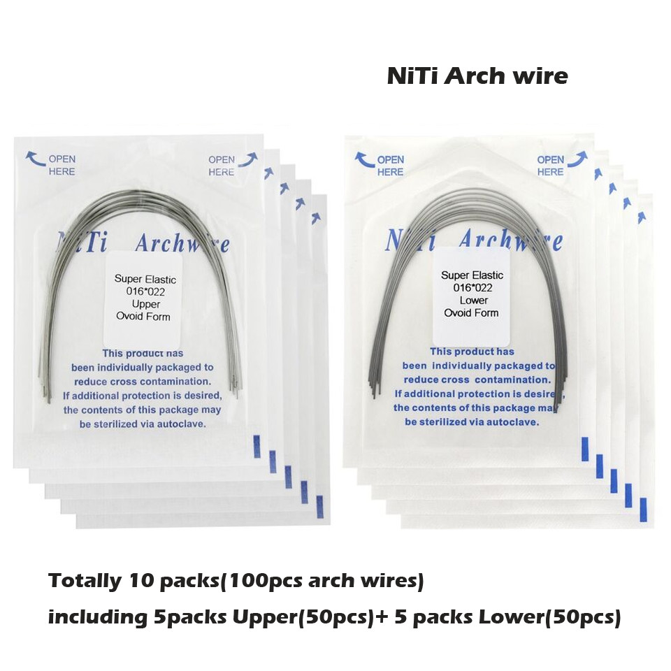 100PCS Arch Wire Orthodontic Niti Natural Ovoid Form Arches Round Rectangular