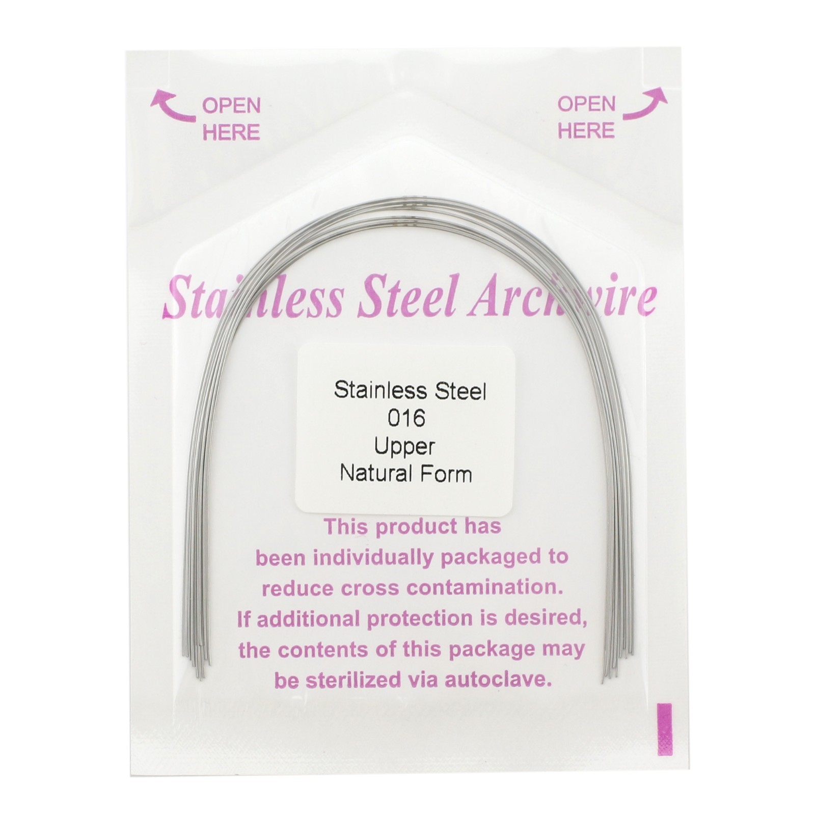 100pcs Orthodontic Archwire Stainless Steel Brace Wires Natural Round Rectanglar