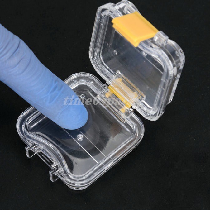 20Pcs Dental Box Jewelry Storage Boxes Hinged Display Clear Membrane Case Small
