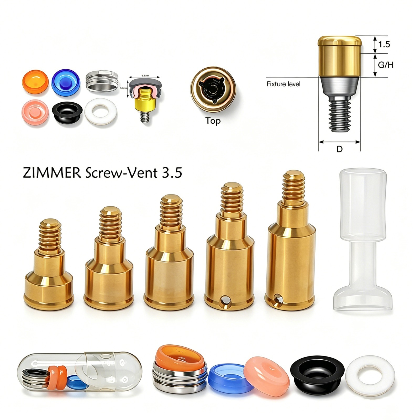 US Zest Locator Overdenture Abutment for ZIMMER TSV 3.5/4.5 Internal Hex Platfor