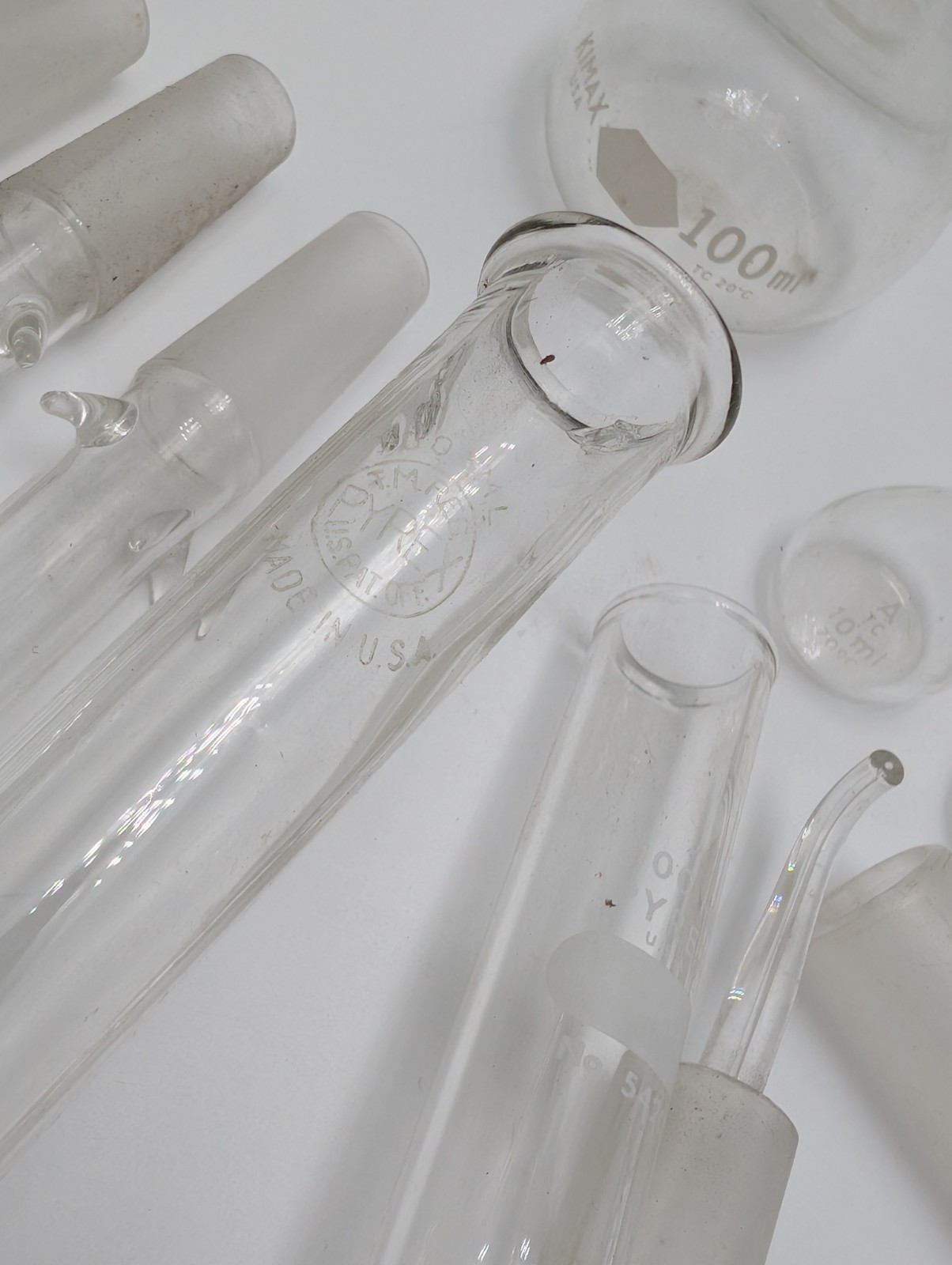 22 Piece Lot Lab Glassware PYREX 500-10 mL Boilng Flasks Scientific Equipment
