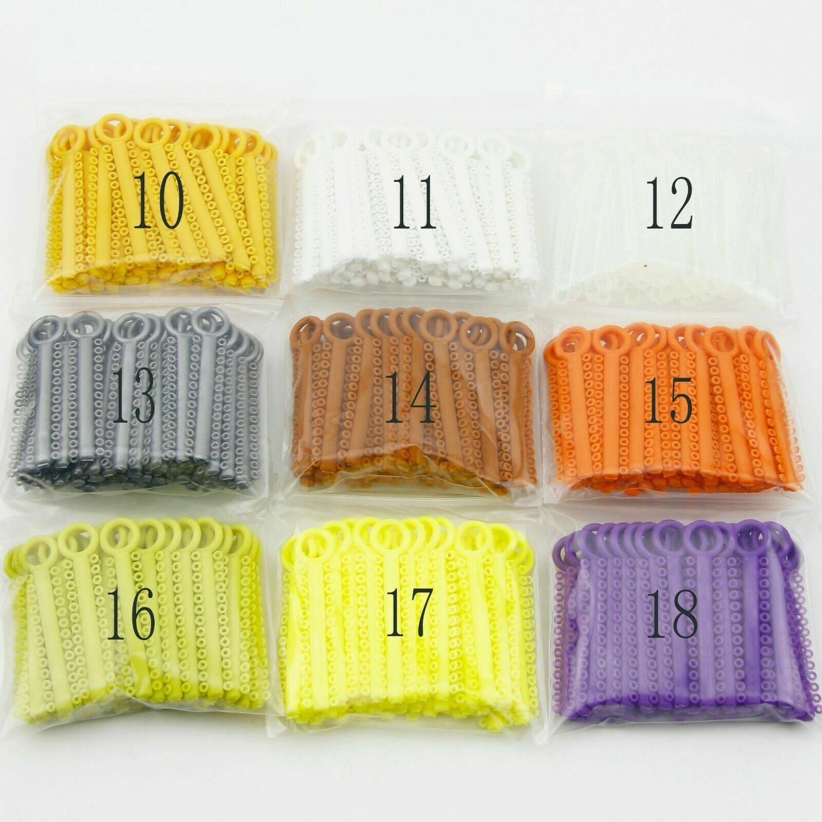 1040 Pcs Dental Orthodontic Elastics Braces Rubber Bands Ligature Ties 36 Color