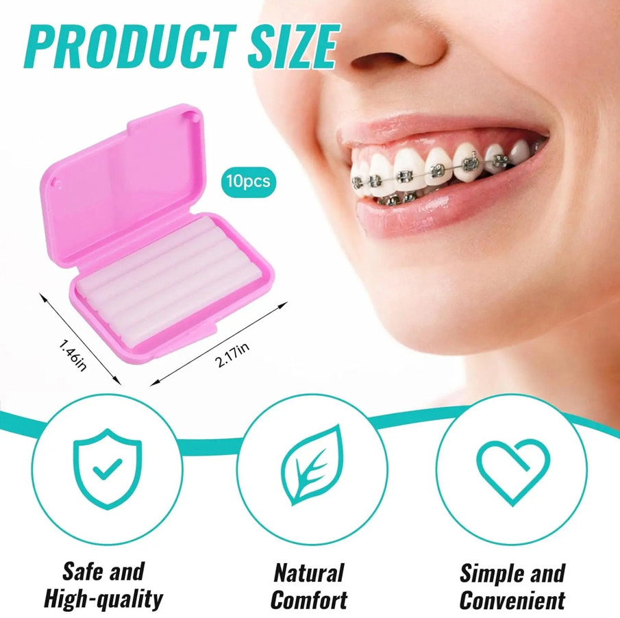 10Pcs Orthodontic Relief Wax Fruit Flavour Braces Wax Set Fruit Flavour Wax