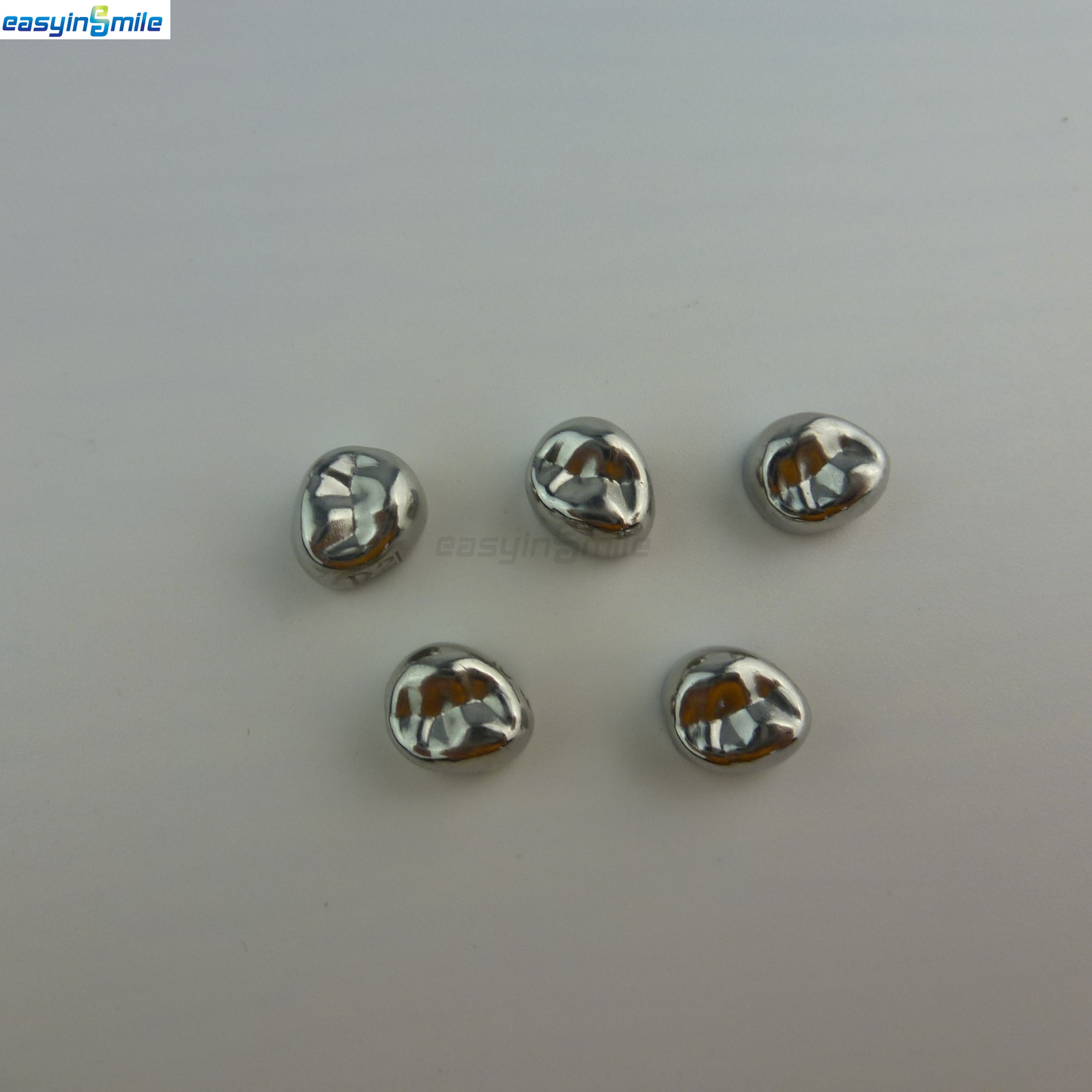 Dental Kids Crown Primary Molar Pediatric Stainless Steel Crown EASYINSMILE 5Pcs