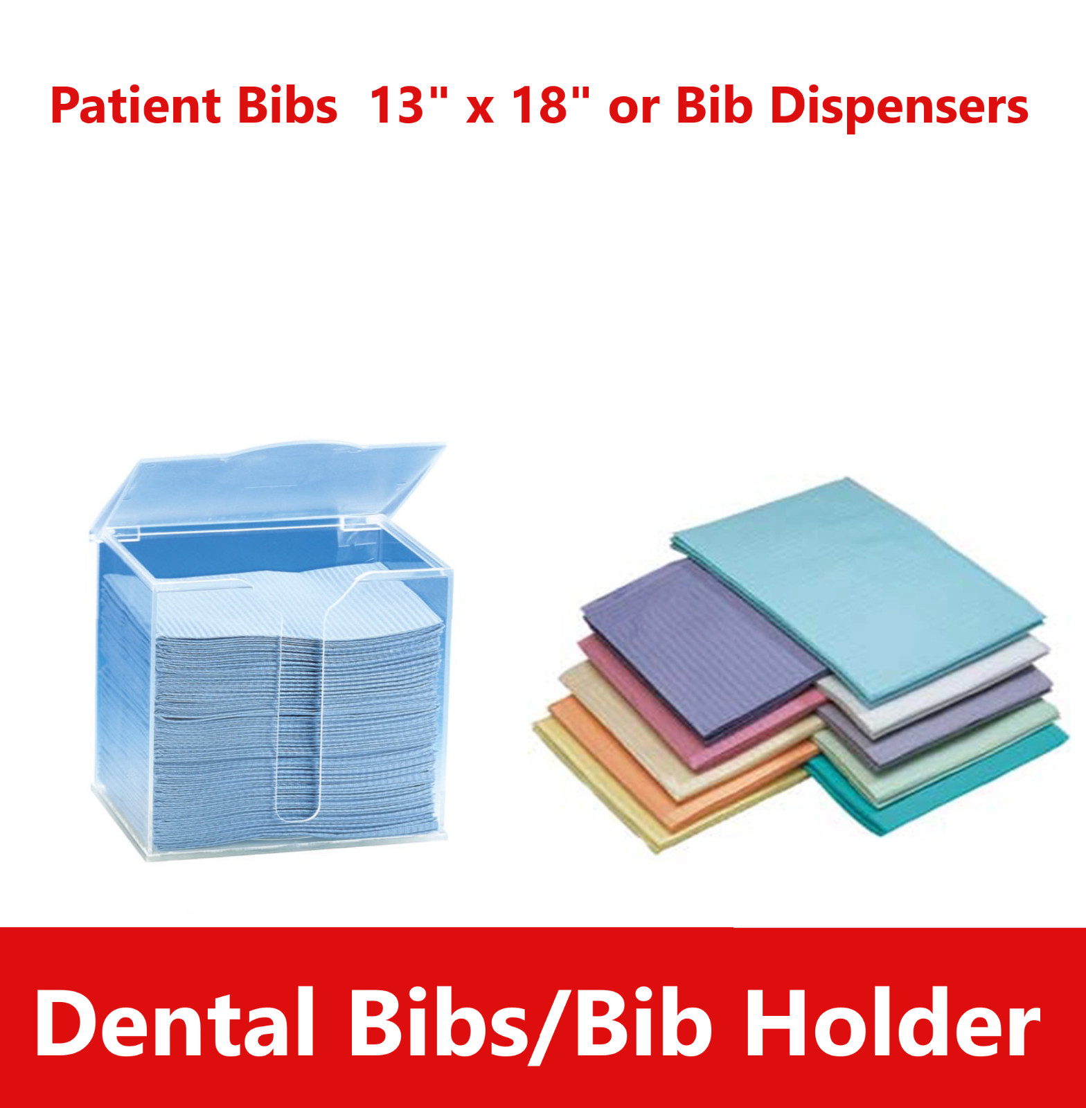 Disposable Patient Dental Bibs Assorted Colors, Tattoo Nail Table Paper Towels