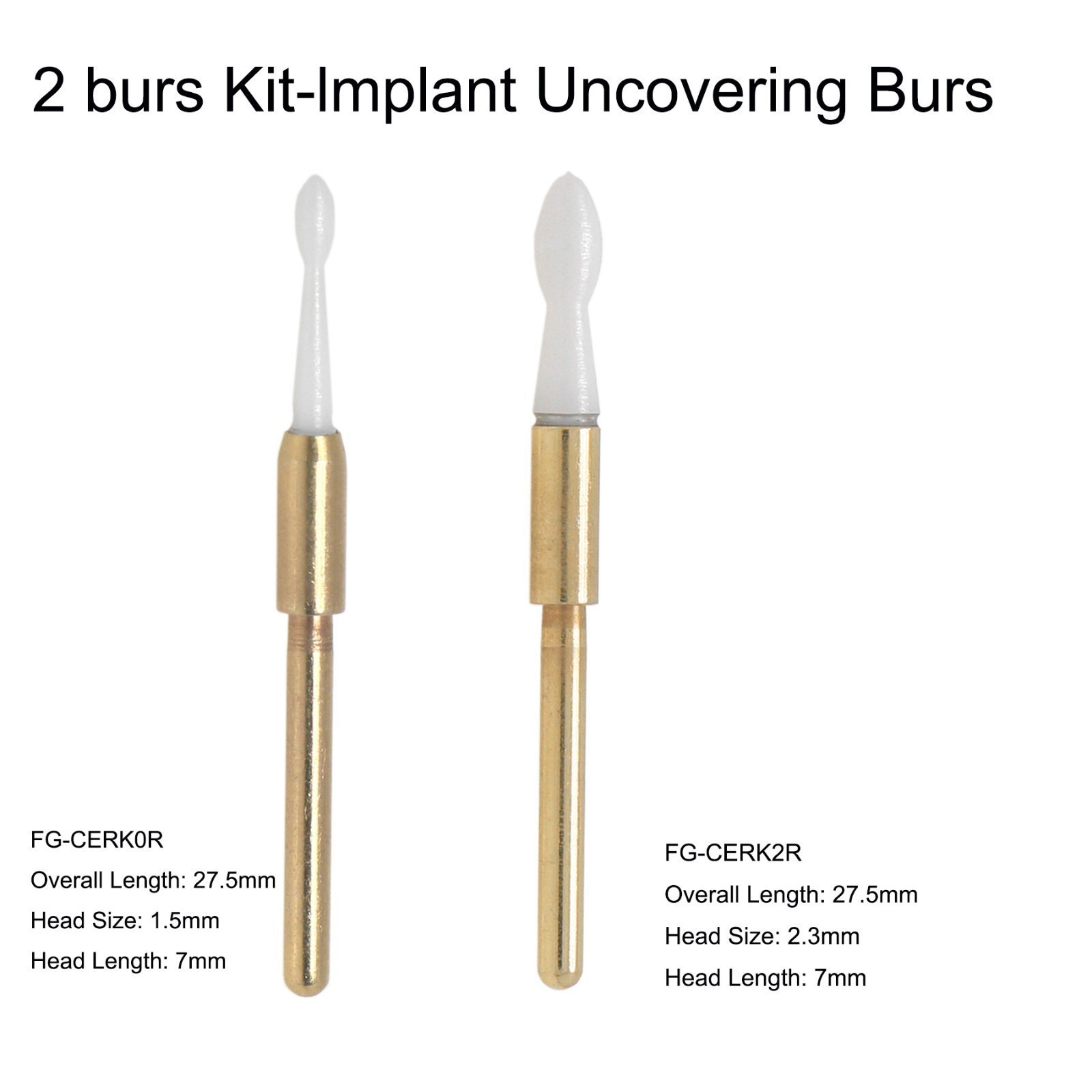 Dental Surgical Soft Tissue Trimmer Ceramic Burs Gingival Precise Cut Burs 4pcs