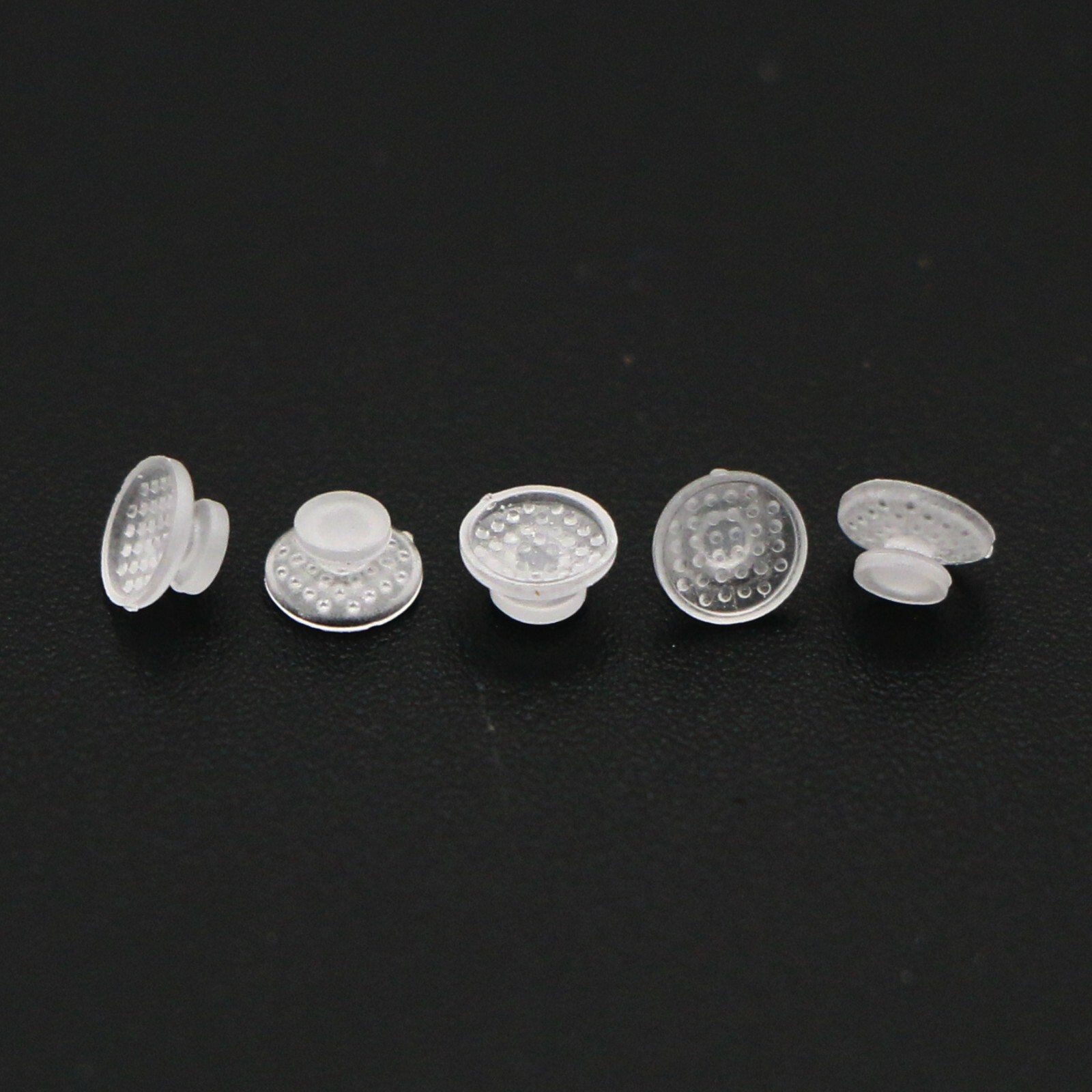 100 Pcs Dental Orthodontic Ceramic Lingual Button Clear Bondable Round Base Mesh