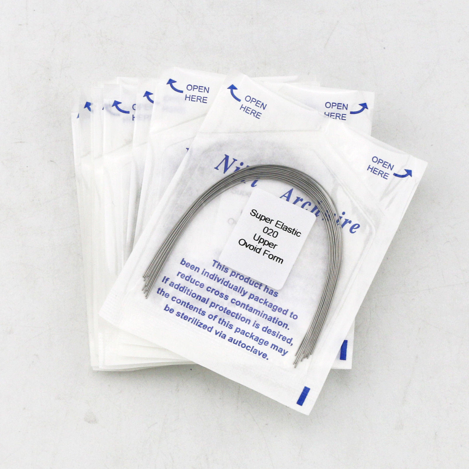 5 Pack Dental Orthodontic Niti Arch Wire Round Super Elastic Upper Lower 012-020
