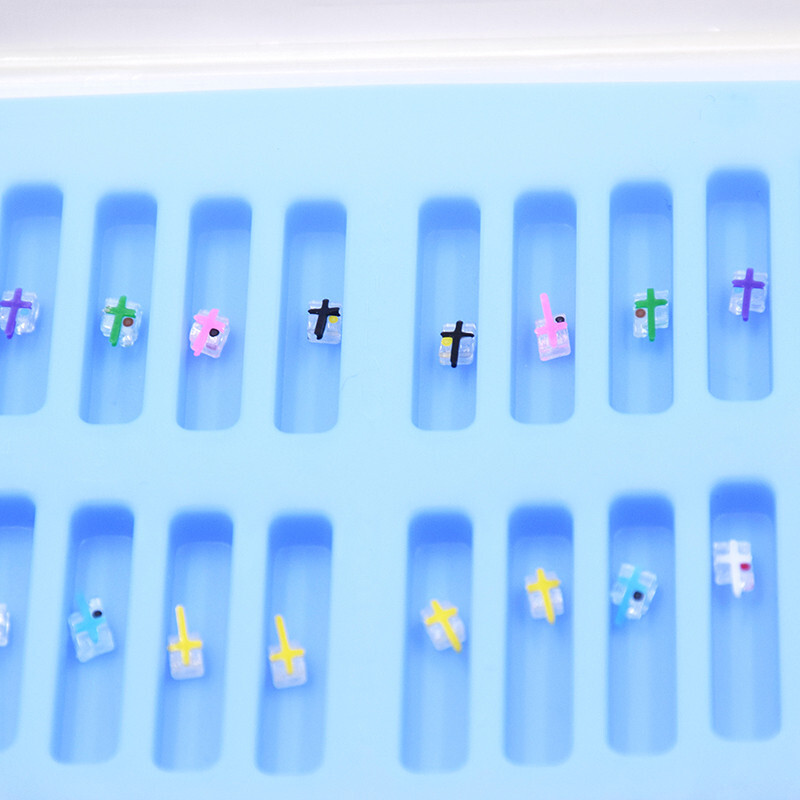 20 Pcs Dental Monocrystalline Sapphire Braces Ceramic Bracket Ortho Roth 022 345
