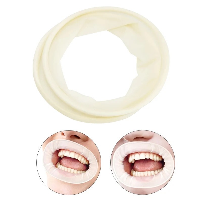 10Pcs Disposable Soft Lip Dental Sterile Rubber Dam Cheek Retractor Mouth Opener