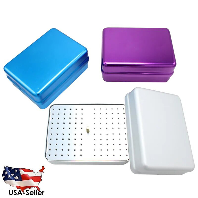 REDLAND 120 Holes 1 plug Aluminum Burs Holder Stand Disinfection Box 4 Colors