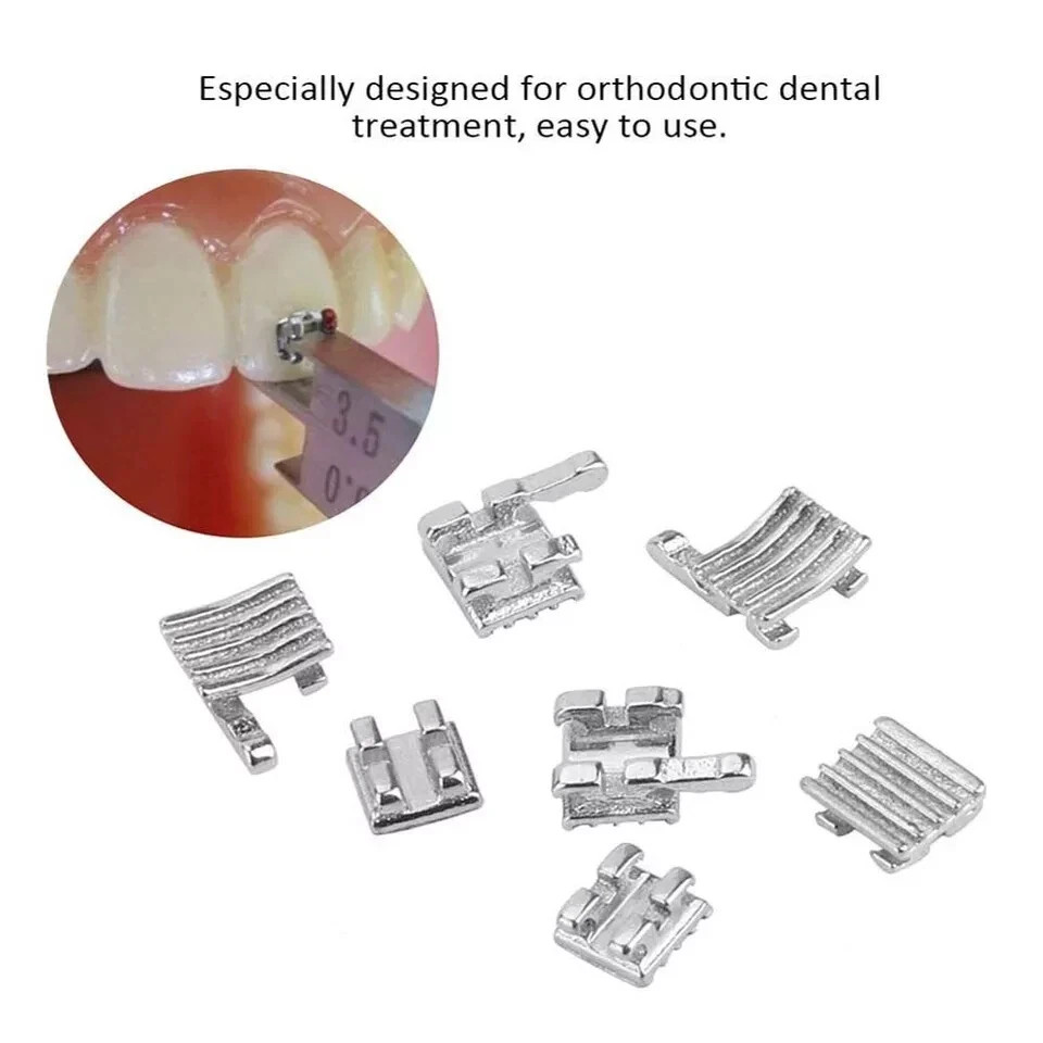 20Pcs/Pack Orthodontic Dental Mini Fake Braces Edgewise 022 Metal Brackets Brace