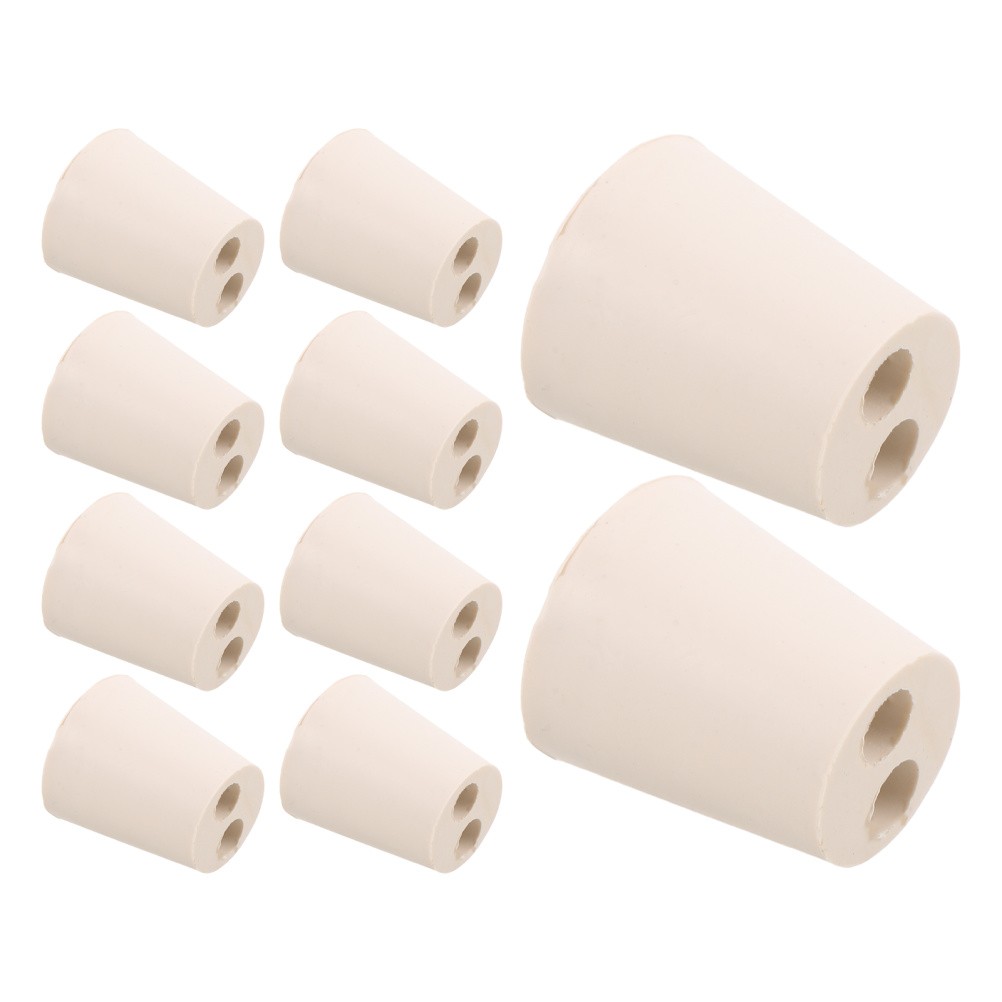 10 Pcs Rubber Experimental Stopper Bung for Test Tube Conical Plugs