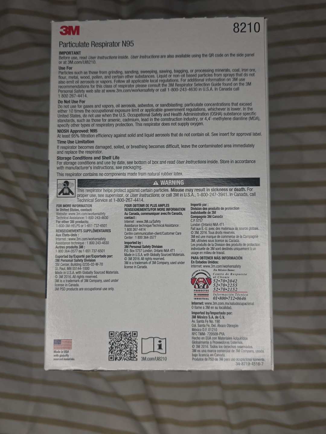 3M 8210 N95 Respirator Masks (20-Pack) New Sealed Box — Exp 01/2028