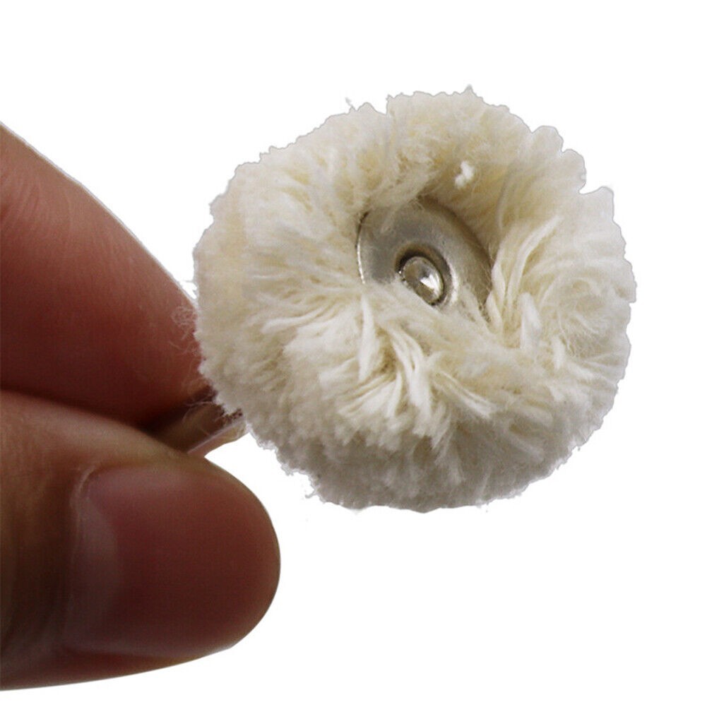 20 Pcs Wool Felt Abrasive Head Dremel Type Grinding Buffing Polishing Pads Wheel
