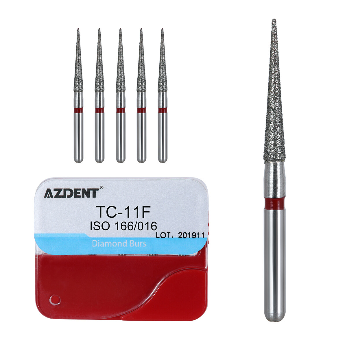 100pcs 20 tipos Fresas de diamante medianas dentales de alta velocidad FG1.6 MM