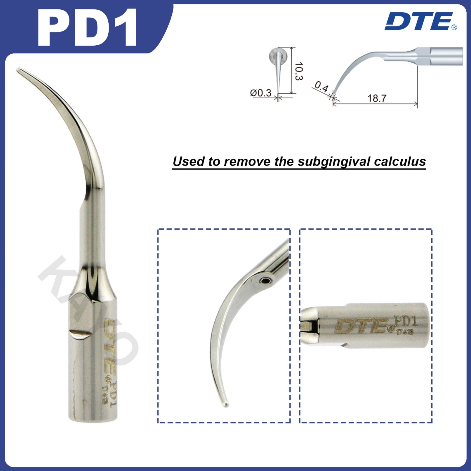 US Original Woodpecker DTE Dental Scaler Tips Scaling Tip GD1 GD2 GD4 PD1 PD3