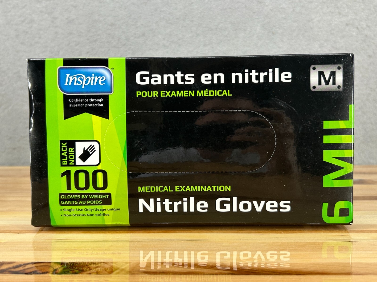Inspire Nitrile Gloves Sz M HEAVY DUTY 6 Mil Nitrile Chemical Resistant Medical