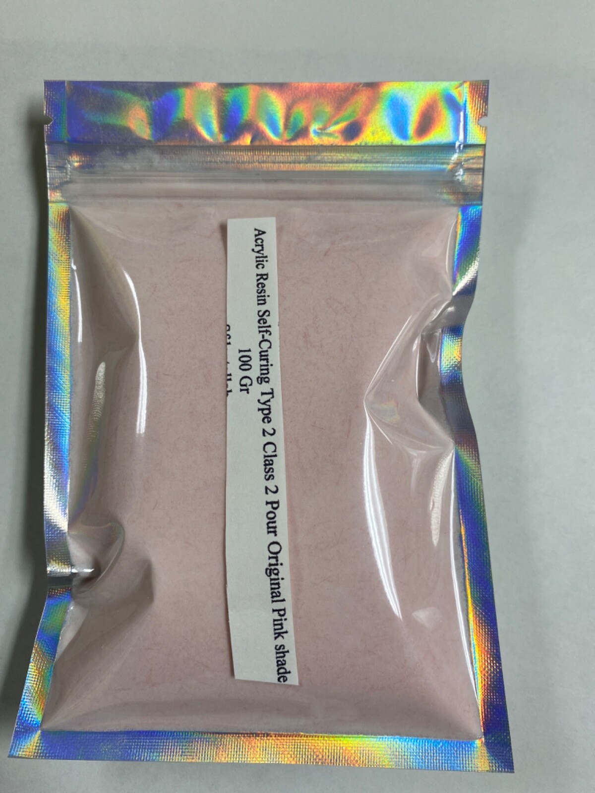 Acrylic Resin Powder Self-Cure Type 2 Original Pink Shade 100 Gr/1 0z liquid