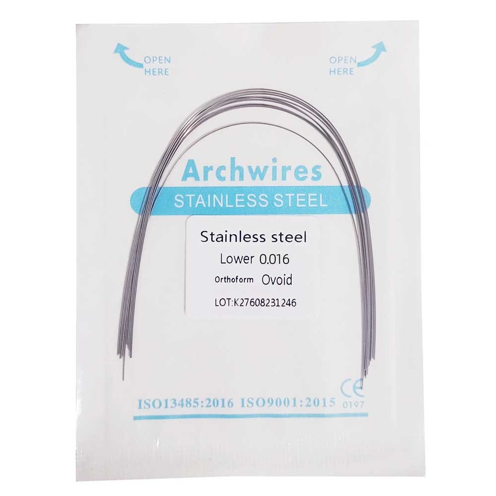 Dental Orthodontic Stainless Steel Round Arch Wire Ovoid Form 10pcs/pack