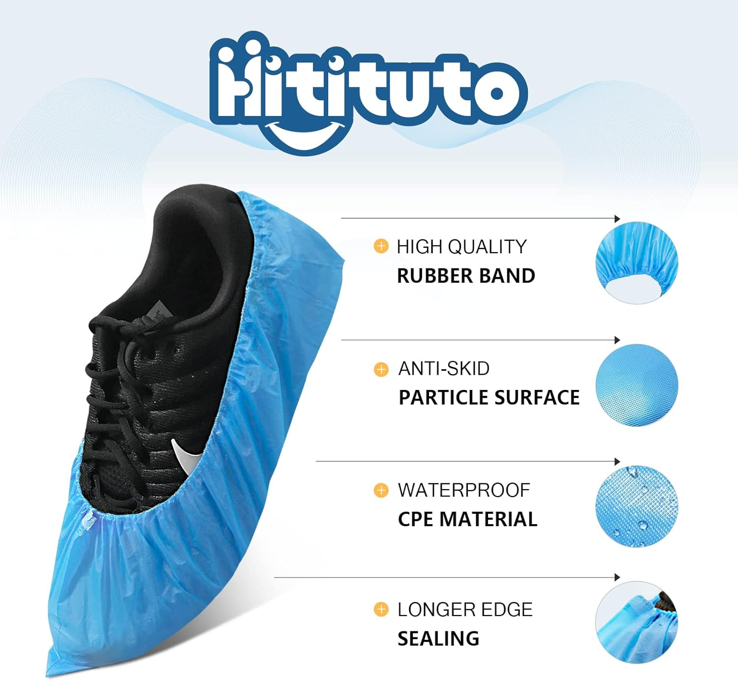 Shoe Covers Disposable Non-Slip for Indoors -100 Pieces (50 Pairs) Waterproof Pr