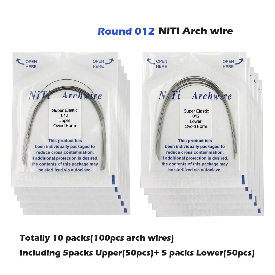 100PCS Arch Wire Orthodontic Niti Natural Ovoid Form Arches Round Rectangular