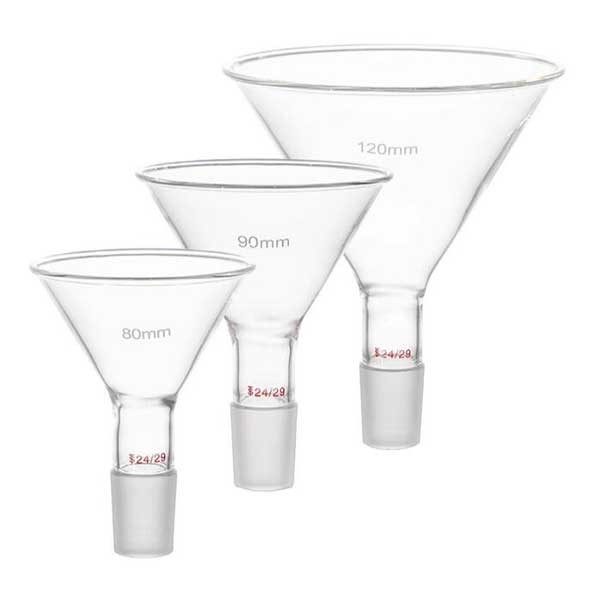 Bulk Buy 50mm-150mm Transparent Glass Funnel with Standard Joint Lab Supplies CA
