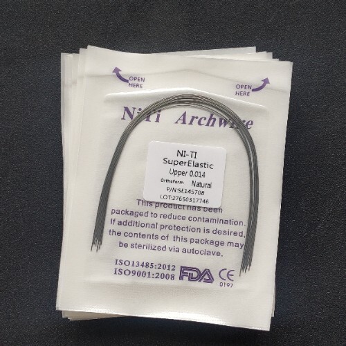 Dental Orthodontic Super Elastic NITI Arch Wires Round Natural Form Arcs Wire