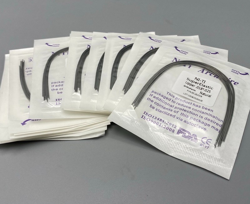 Dental Orthodontic Arch Wire Super Elastic Niti Round Rectangular Natural Form