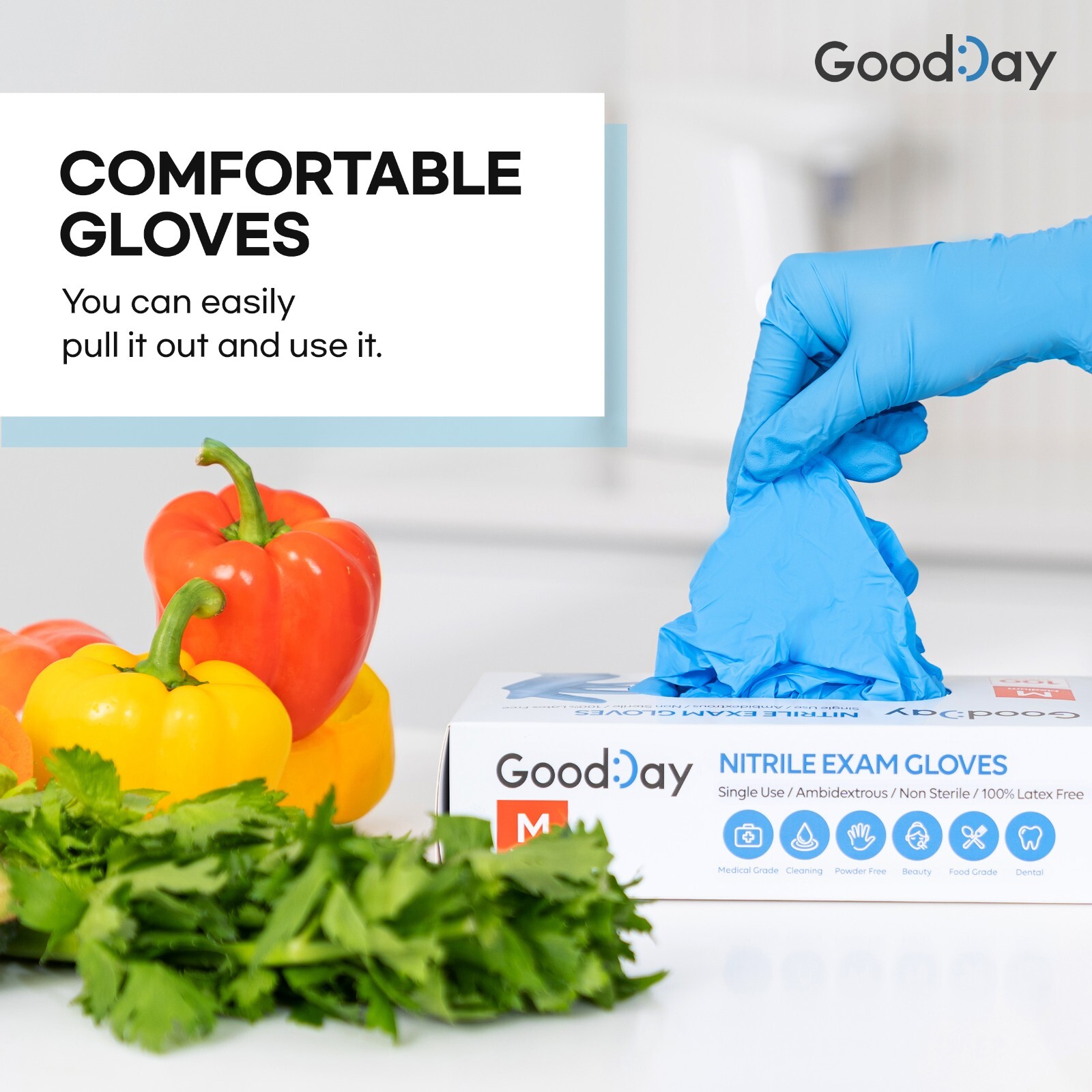 Latex Disposable Gloves Powder Free 100 Pieces ( Choose Your Size!!!)