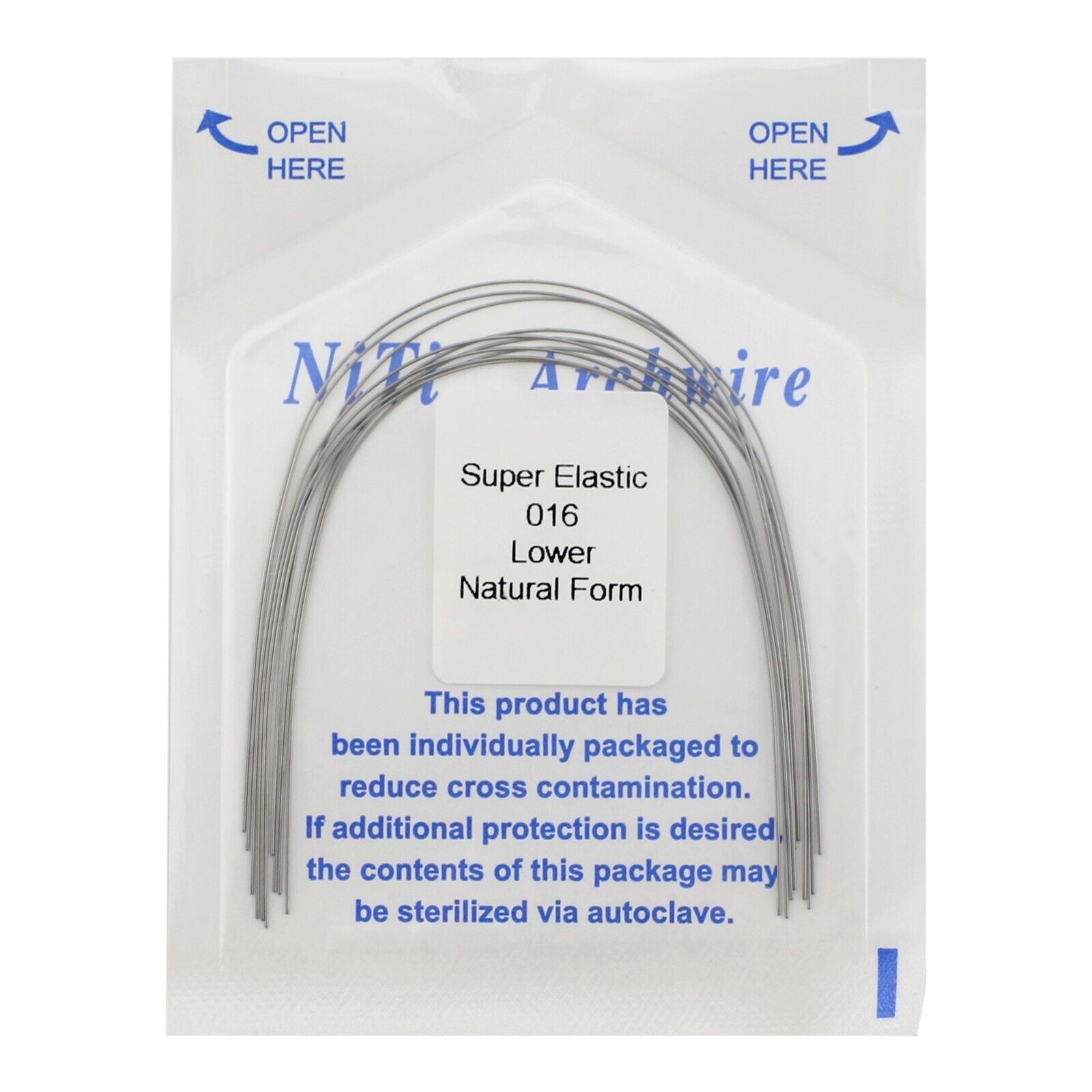 10-100x Dental Ortho Arch Wire Niti Super Elastic Round Rectangular Natural Form