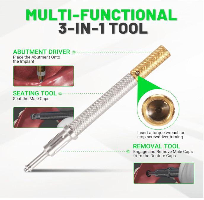 Titanium Dental locator Attachment abutment for Zimmer TSV Inter Hex 3.5/4.5mm