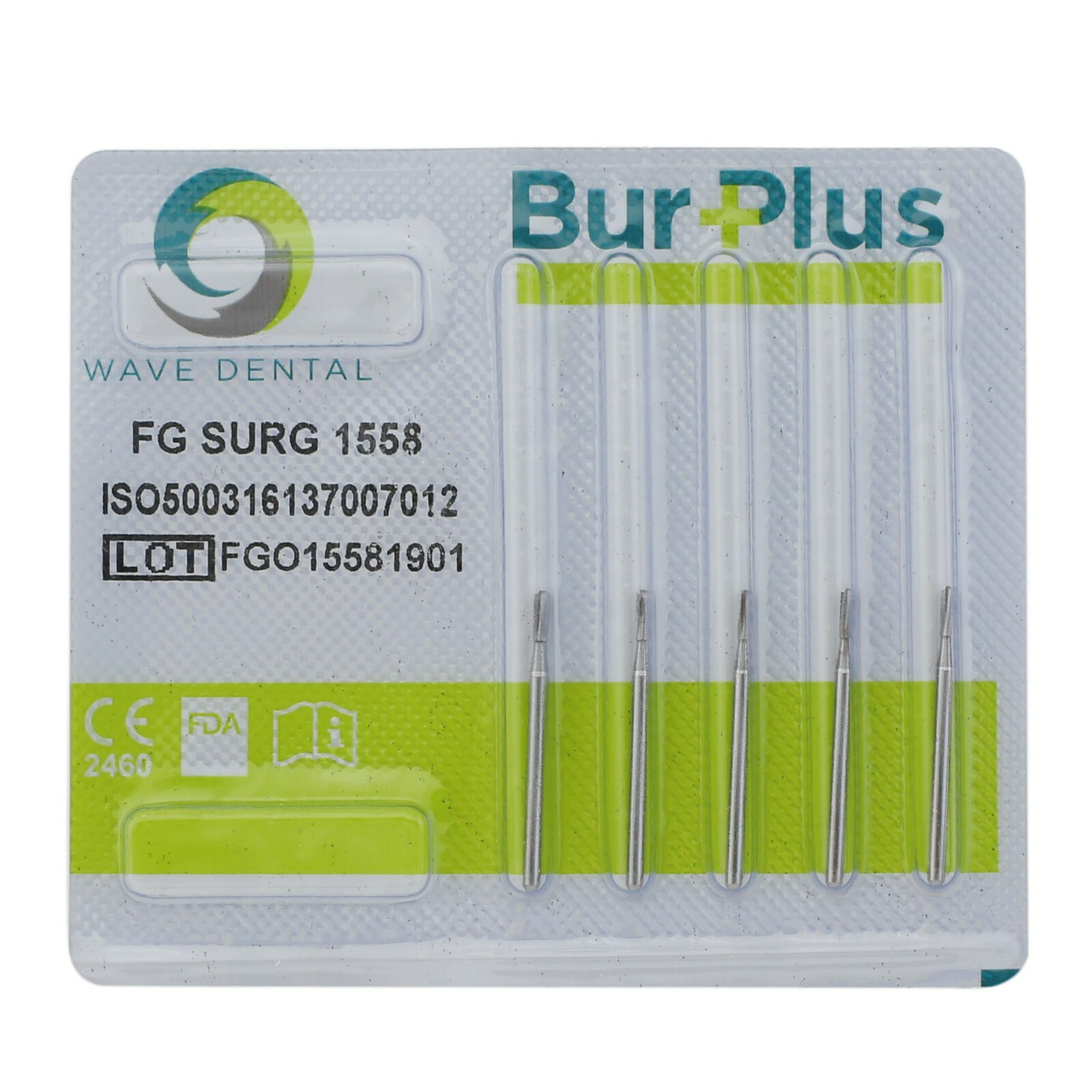 Wave Dental Surgical Burs FG 1557 1558 Carbide Round End Cross Cut FGOS 25mm