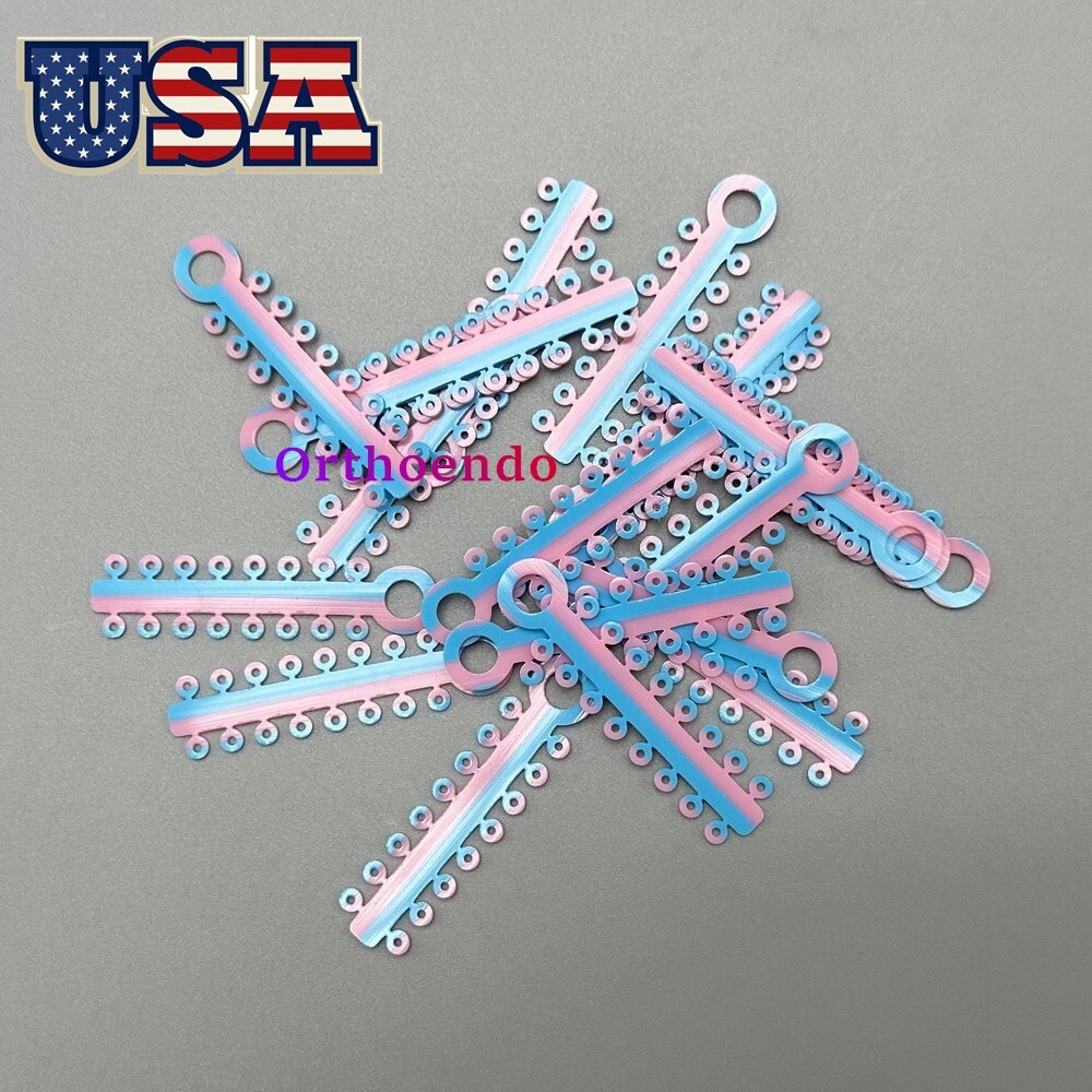 1 Bag Dental Orthodontic Elastic Ligature Ties Rubber Bands Single/Double Colors