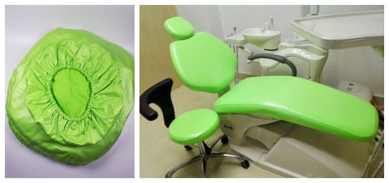 Dental Unit Chair Cover Sleeves Protector Waterproof PU Leather Set Wash Dentist
