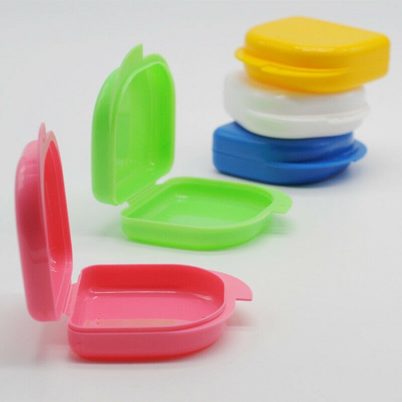 Dental Orthodontic Retainer Box Teeth Denture Storage Case Mouthguard Container