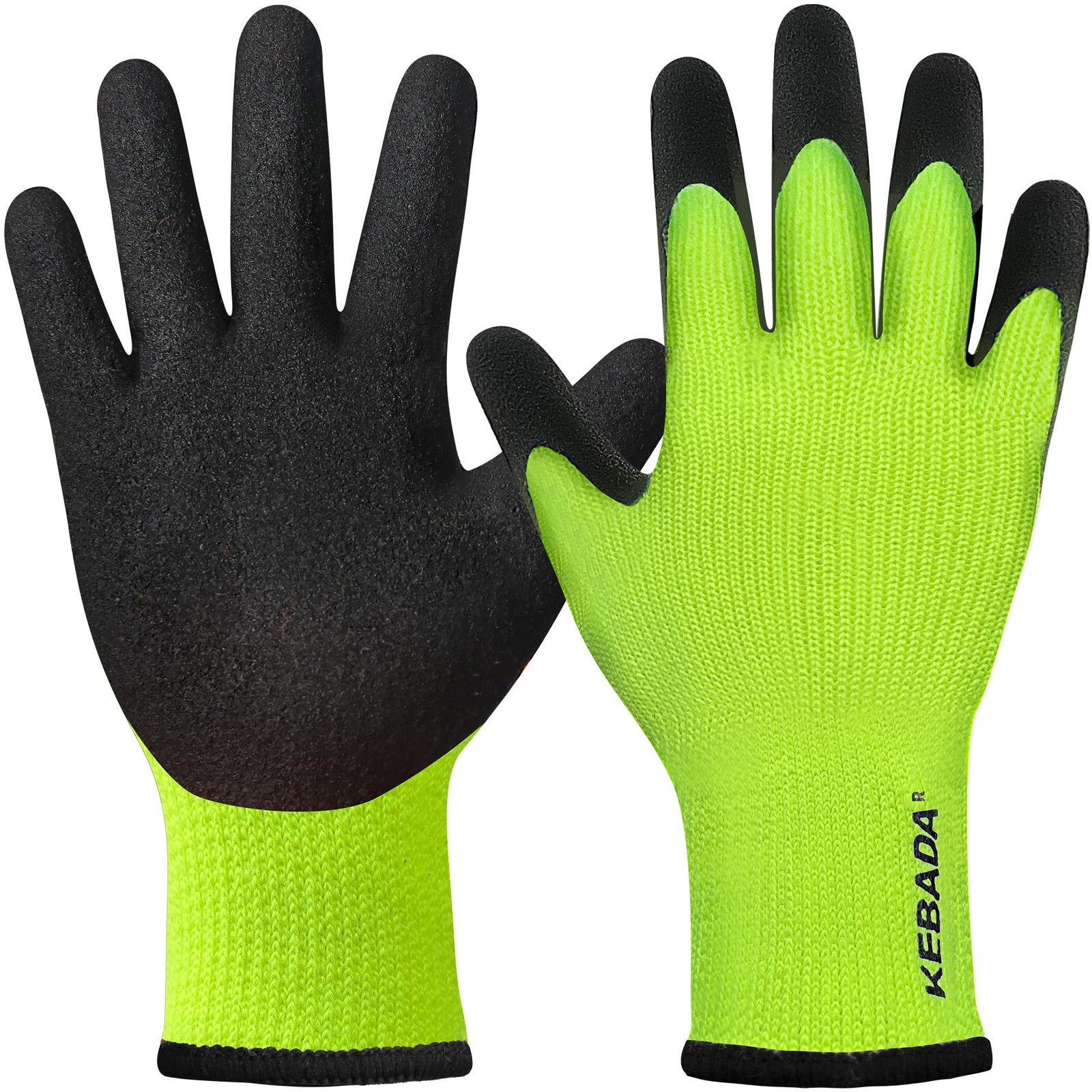Kebada T3 Winter Work Gloves for Men and Women, Warm Knit Cold Weather Work G…