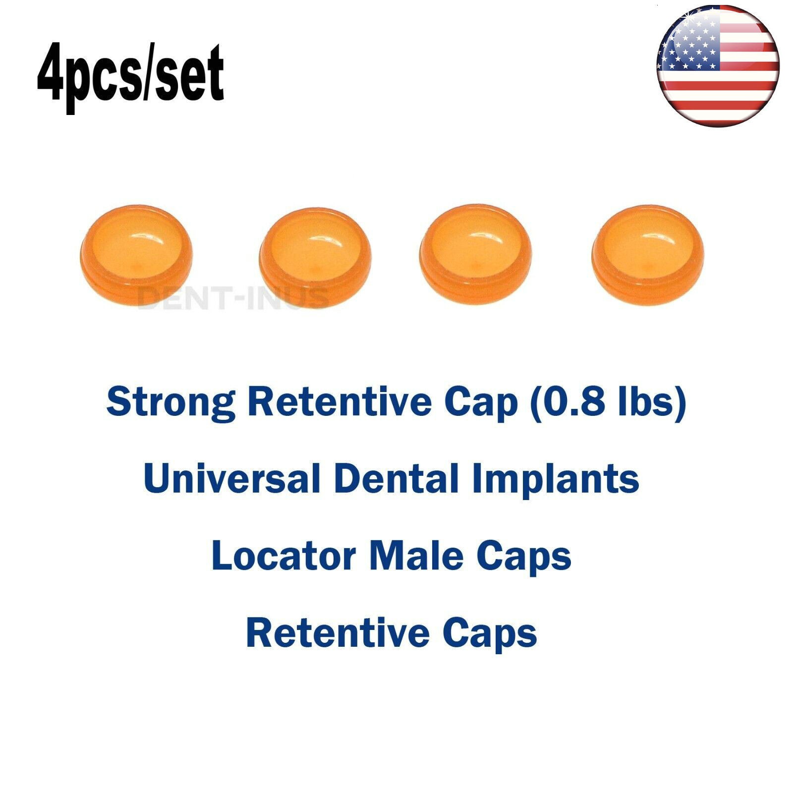Dental Attachment Abutment Male Cap Tool fit Zimmer Removable PAØ3.5mm/4.5mm